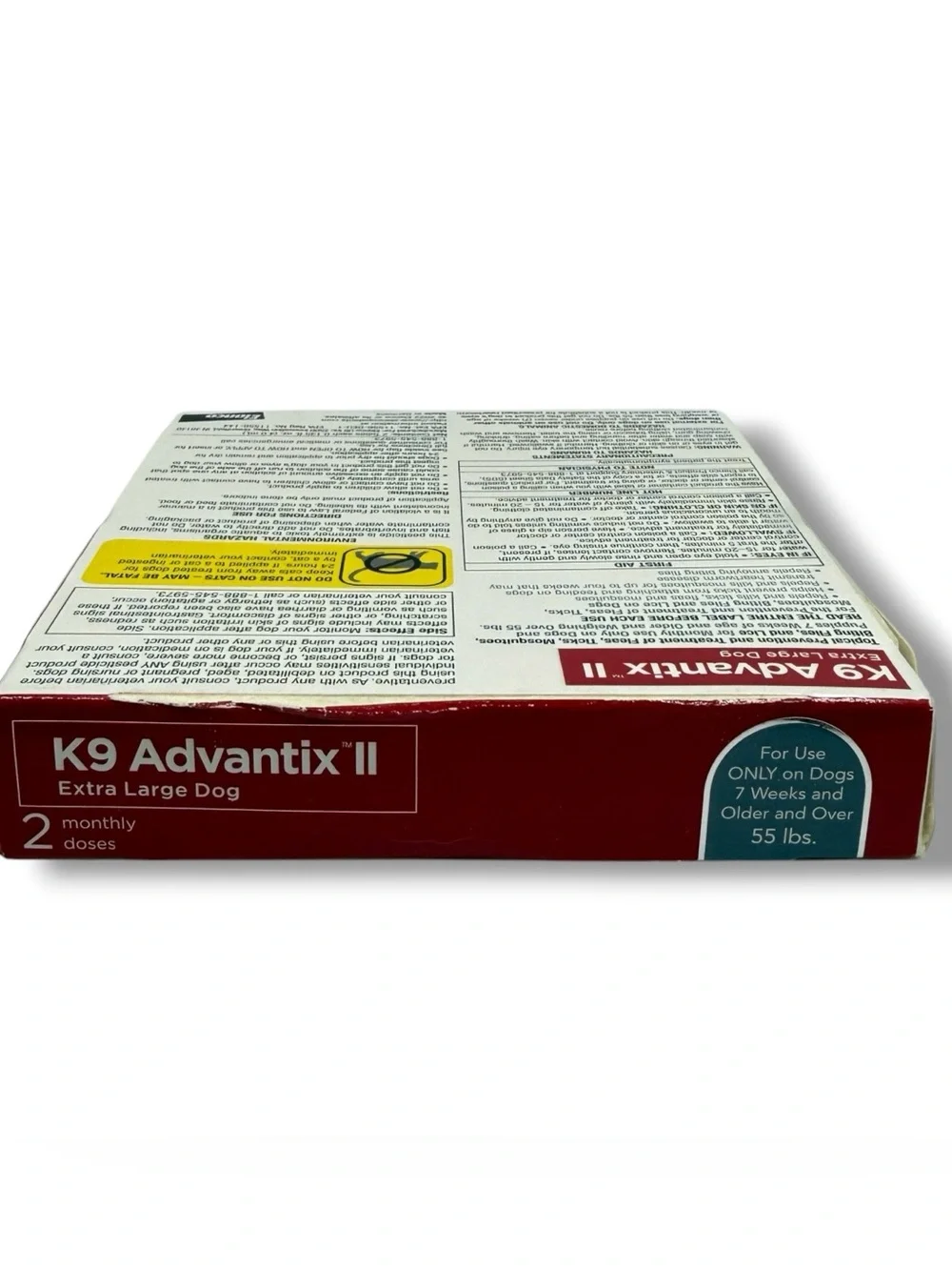 K9 Advantix II XL Dog Flea Tick Mosquito Treatment 2-Month Over 55 lbs 2 Dose